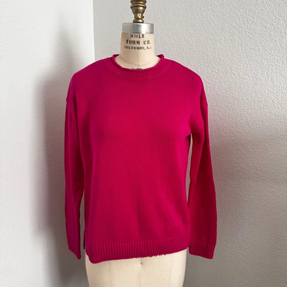 Lilly Pulitzer Crewneck Sweater Magenta Hot Pink Size S NWT Knit Pullover